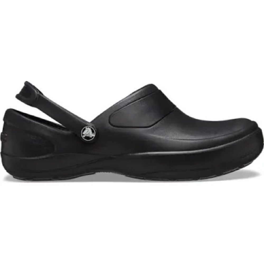 Like New CROCS Black Slip Ons